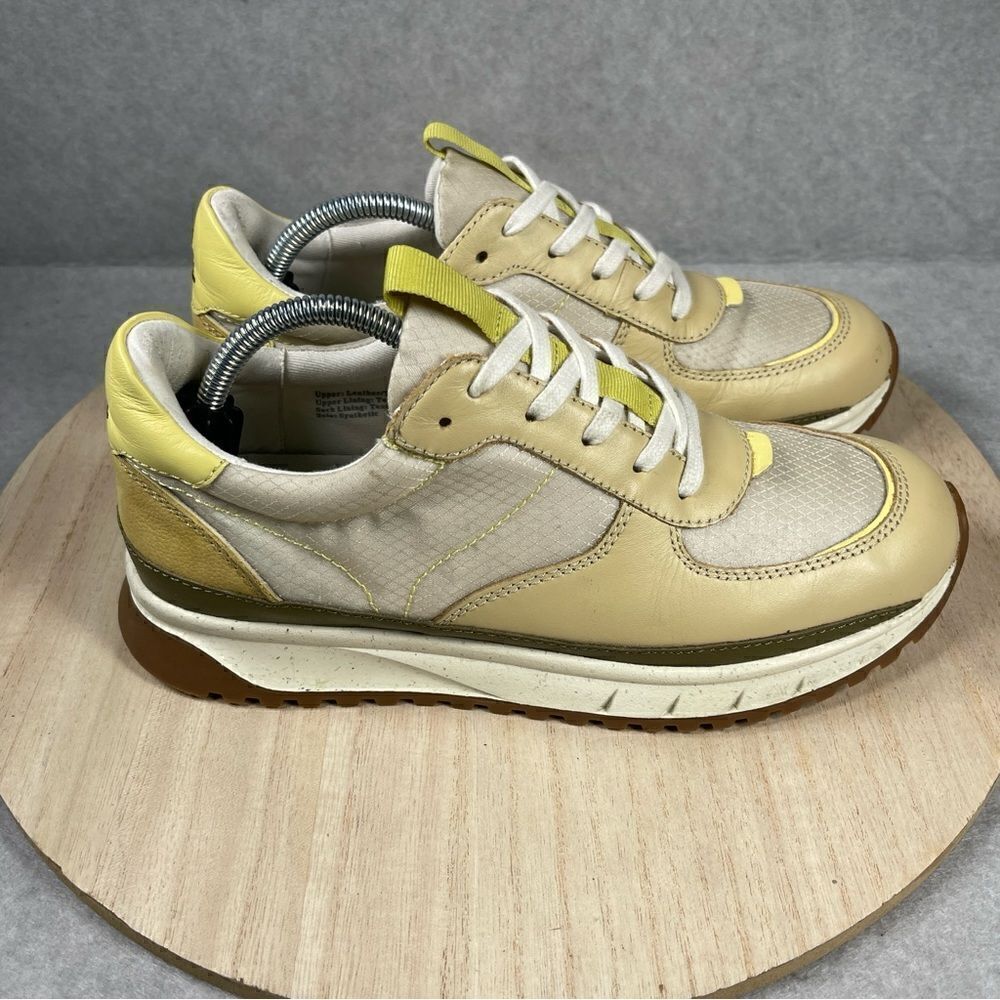 Madewell Kickoff Trainer Sneaker Ripstop Nylon Leather Womens 8 Mens 6.5 Yellow